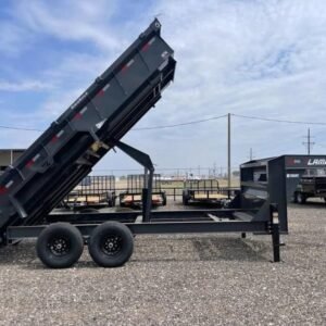 Lamar 83X16 Heavy Duty (14K) Gooseneck Dump Trailer - 6 Cylinder